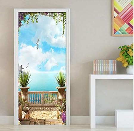 Maize Store Adesivo Per Porte Europeo Mare Cielo Paesaggio