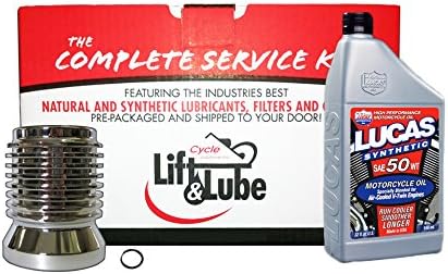 Harley Davidson Softail Basic Box of Lube with XL K&P Oil Filter with 50wt Lucas Oil