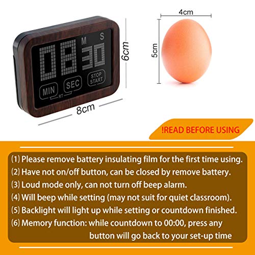 image for Antonki TimerPro Kitchen Timer, Backlight Digital Countdown Timer with