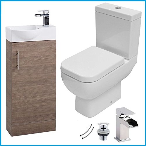 Buy RAK Series 600 Toilet Pan Cistern & Oak Slimline 400mm Vanity Unit