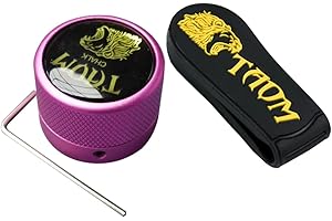 YEUEK TAOM Pool Chalk Holder Round Shaped Practical Tool Billiards Accessories Magnetic Mini Chalk Tip Case Container Round Box Billiards