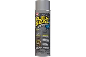 Flex Seal, 14 oz, Gray, Stop Leaks Instantly, Waterproof Rubber Spray On Sealant Coating, Perfect for Gutters, Wood, RV, Campers, Roof Repair, Skylights, Windows, and More