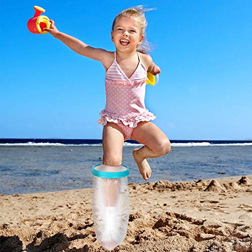 Doact Kids Leg Cast Cover for Shower Bath, Waterproof Cast Protector Keep Cast Bandage Dry, Watertight Cast Bag for Child Wound Foot Ankle Orthopedic Boot 17 Inches