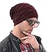 Slouch Beanie Hats Unisex Winter Warm Kitting Hats Skullcap (B-RED)