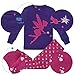 Bluenido Girls Pajamas FAIRY 2 Piece Pajama 100% Super Soft Cotton 4Y Purple