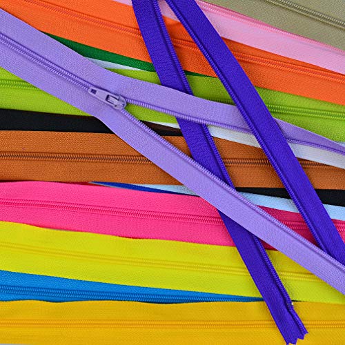 80 Pieces Nylon Coil Zippers, Bantoye 16 Inches Colorful Sewing Zippers Supplies for Tailor Sewing Crafts, 20 Assorted Colors
