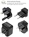 FosPower Bolt [UL Certified] 4 Port Dual USB 17W 5V/6.8A Foldable Travel Wall Charger with WizCharge for iPhone 7 Plus, Galaxy S7 Edge, Note 5, LG G5, HTC 10, Moto G4 Plus, Google Pixel XL - Black