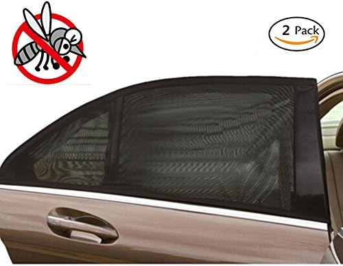 Universal Car Curtains, Car Side Window Rear Anti-Mosquito Sunshade Curtain Sun Visor Shade Sox Breathable Mesh Sun Shield UV Ray Protector Cover For You Baby and Family Against Sun's Glare 2Pcs