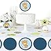 Big Dot of Happiness Baby Boy Teddy Bear - Baby Shower Giant Circle Confetti - Party Decorations - Large Confetti 27 Count