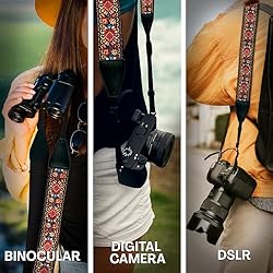Art Tribute Camera Strap For All DSLR Camera. Red