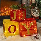 Hourleey Set of 3 Christmas Lighted Gift