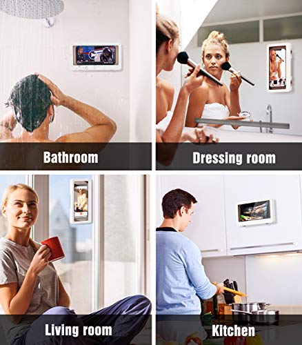 TiMOVO Wall Mounted Shower Phone Holder for Phones Under 6.8 inch, Waterproof Anti-Fog Touchable Screen Sealed Phone… - Afbeelding 8