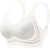 FHTECO Smoothing Bra Anti Sagging Wireless Push Up Bras for Women No Underwire Full Coverage Bra Comfy Bras for Women