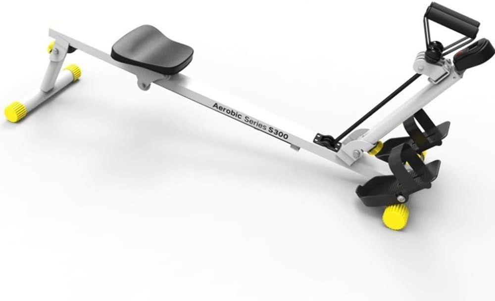 Adjustable Benches Rowing Machine Pull Resistance Rowing Machine Rowing Machine Indoor Household Folding Fitness Equipment,Silver-120cm*35cm