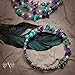 $80Tag Certified Navajo Native Turquoise Amethyst Adjustable Wrap Bracelet 12739-1 Made by Loma Siiva