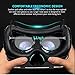 SILMIEN 3D VR Glasses Upgrade Replaceable Leather Patch Even for Near-Sighted Adjustable Pupil and Object Distance Separately Portable Virtual Reality Headset Movies and Games for iOS and Android
