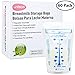 60 Breast Milk Storage Bags - Self Standing, Freezer Safe, Leak Proof Zip Top Closure, Pre Sterilized, BPA Free, Marked Measurements – 7oz – by Unimom
