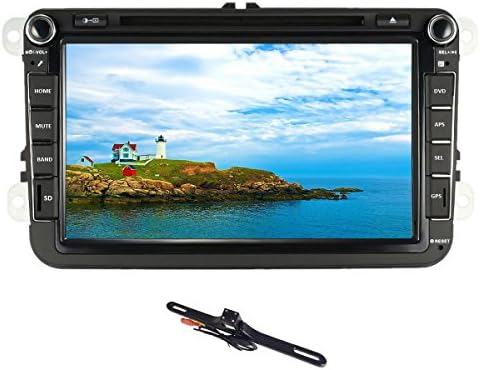 TOCADO Car Stereo with 8" Display, Double 2 Din GPS Navigation In Dash Car DVD Player with Bluetooth GPS Navi CD for 2007-2015 VW Volkswagen JETTA PASSAT Golf Skoda + Backup Camera+ MAP