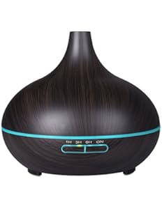 VicTsing 300ml Essential Oil Diffuser, Wood Grain Ultrasonic...