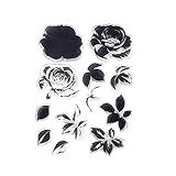 DECORA 1 Piece Color Layering Flower Clear Rubber Stamp for Scrapbooking and Cards Decoration