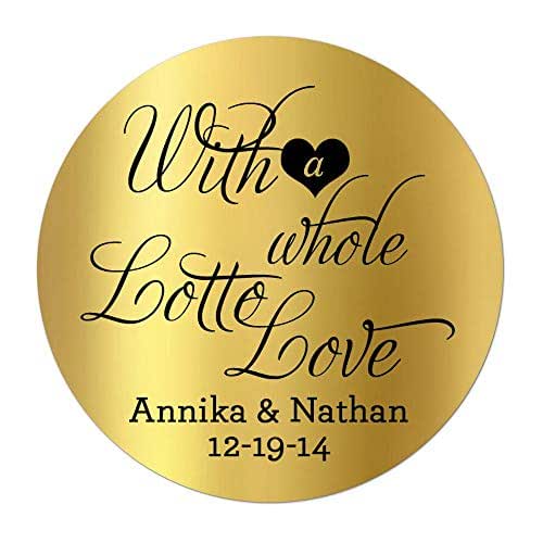 Gold Wedding Stickers for Favors Whole Lotto Love
