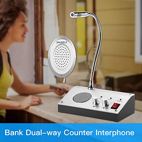 Intercom Dual-Way Through Store Window Glass Counter Interphone Speaker ...