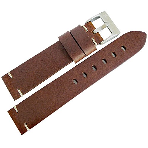ColaReb 20mm Siena Brown Distressed Leather Mens Watch Strap Made in Italy