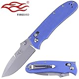 Firebird Knife F704 Pocket Folding Hunting Knife G-10 Handle SS Blade (Blue)