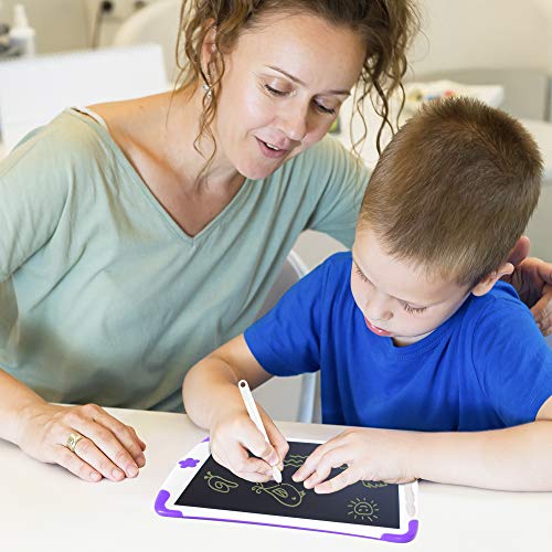 Simicore 8.5 inch Smart LCD Writing Tablet - Gift for Kids Writing Tablet Doodle Drawing Board with Erase Button and Screen Lock (Purple)
