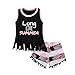 Mikrdoo Toddler Girl Summer Clothes Black Vest Tops Tassels Shorts 2pcs Baby Girl Outfit Suit (18-24 Months, B)
