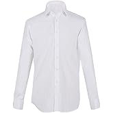 Jacob Alexander Men's Solid French Cuff Long Sleeve Button-Down Dress Shirt - Classic or Slim Fit - Business Casual