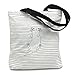 Mziart Cute Cat Striped Canvas Tote Shoulder Bag Stylish Shopping Casual Bag Foldaway Travel Bag