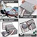 Packing Cubes for Travel Set 5Pcs, YAMTION Mesh Luggage Cubes, Luggage Packing Organizers with Laundry Bag (Gray)