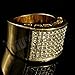 14K Gold Plated Micropave CZ AAA Crystal Iced Out Ring