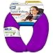 Cloudz Dual Comfort Microbead Airplane Travel Neck Pillow. Soft Cozy Plush Fabric on One Side Cool Relaxing Spandex on the Other! Customize your Comfort and Support at Home or On the Go! Bright Purple