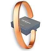 USTeckno Hand Forged 100% Pure Copper Bracelet. Made with Solid High Gauge Copper and Health benefits. Enhance your well-being in style…