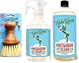 Rebel Green 17 oz. Produce Spray & 34 oz. Refill Bottle | FREE Veggie Scrubber Brush!