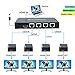 HDMI Extender Splitter 1 to 4 Over Ethernet Cat5e / Cat6 / Cat7 Up to 50M (165Ft), with IR, EDID, 1080P @60Hz AV Signals Lossless Transmission
