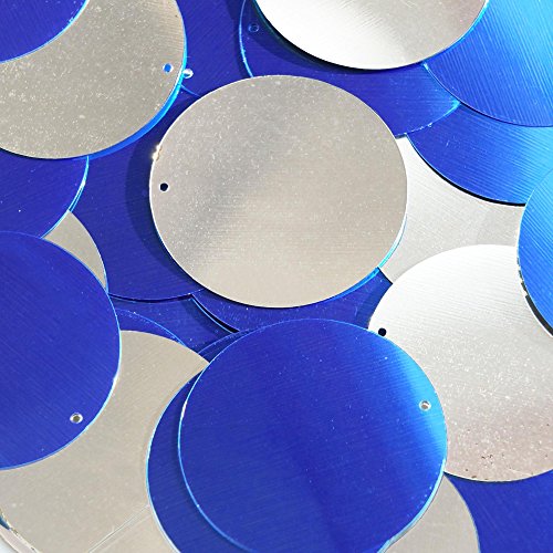 Silver one side, royal blue one side! Metallic Round 1.5