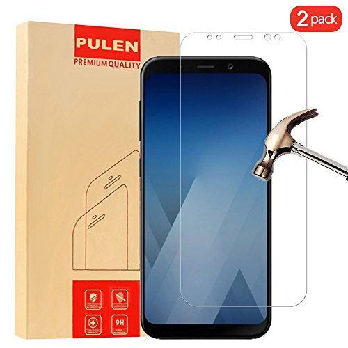 [2-pack] samsung galaxy a8 2018 screen protector, pulen…