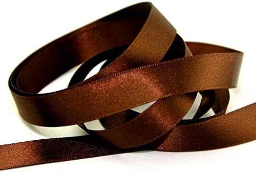 Berisfords 10mm Double Faced Satin Ribbon 25 Dark Brown - per 20 metre roll