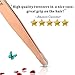 AUMELO Slant Eyebrow Tweezers - Professional Stainless Steel Slant Tip Tweezer - Precision Eyebrow Tweezers for Your Beauty - Rose Gold