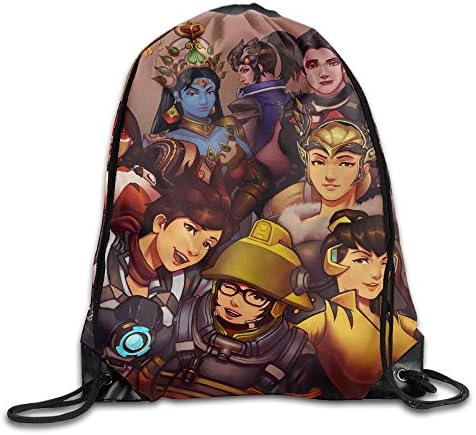 Overwatch Halloween Drawstring Backpack Shoulder Bag