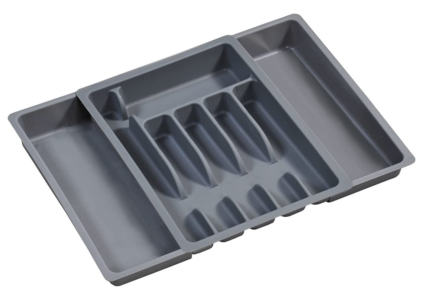 Kesper 30087 Pull-Out Cutlery Tray Plastic Dimensions 29 to 50 cm x 38 x 6.5 cm Grey