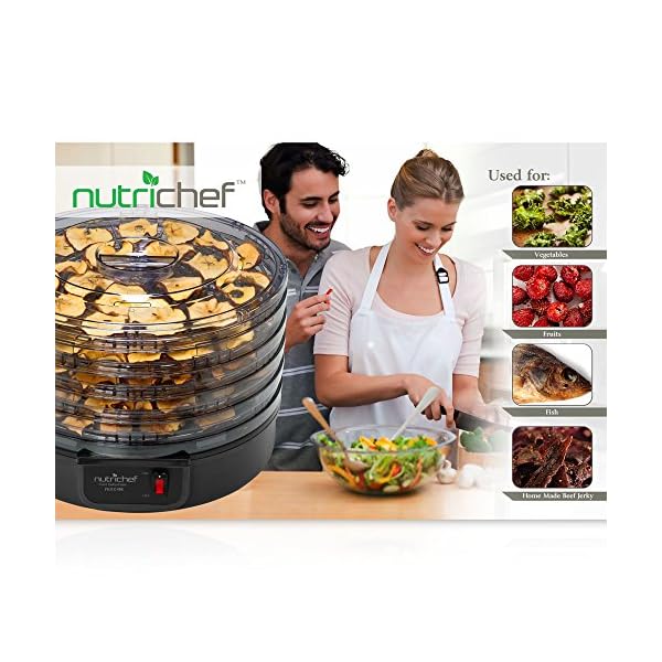 NutriChef-Kitchen-Electric-Countertop-Food-Dehydrator-Food-Preserver-White