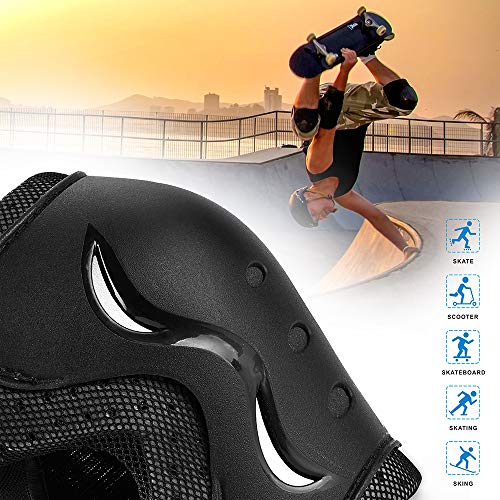 skybulls Adult Youth Knee Pads Elbow Pads Wrist Guards, [6Pack] Knee