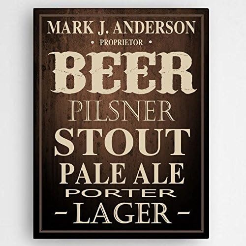 Personalized Beer Canvas Print - 18"x14"