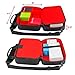 USA Gear Card Deck Storage Bag Compatible with TCG and CCG Deck Games - Card Protector Bag with Padded Shoulder Strap, Customizable Interior, Weather Resistant - Fits Boxes and Loose Cards - Red