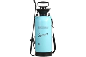 CLICIC Lawn and Garden Portable Sprayer 2 Gallon - Pump Pressure Sprayer Includes Shoulder Strap Blue
