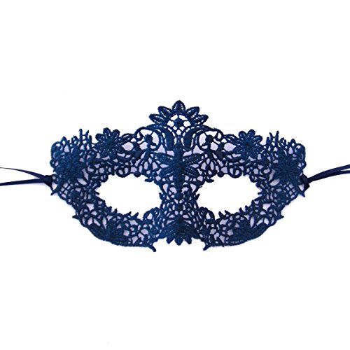 Blue All Lace Coachella Masquerade Mask- Prom- Mardi Gras- British Company